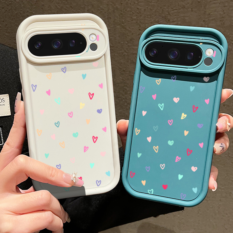 Bunte kleine Herzen weiche Hül – Google Pixel 9 Pro Bewertung und Preis